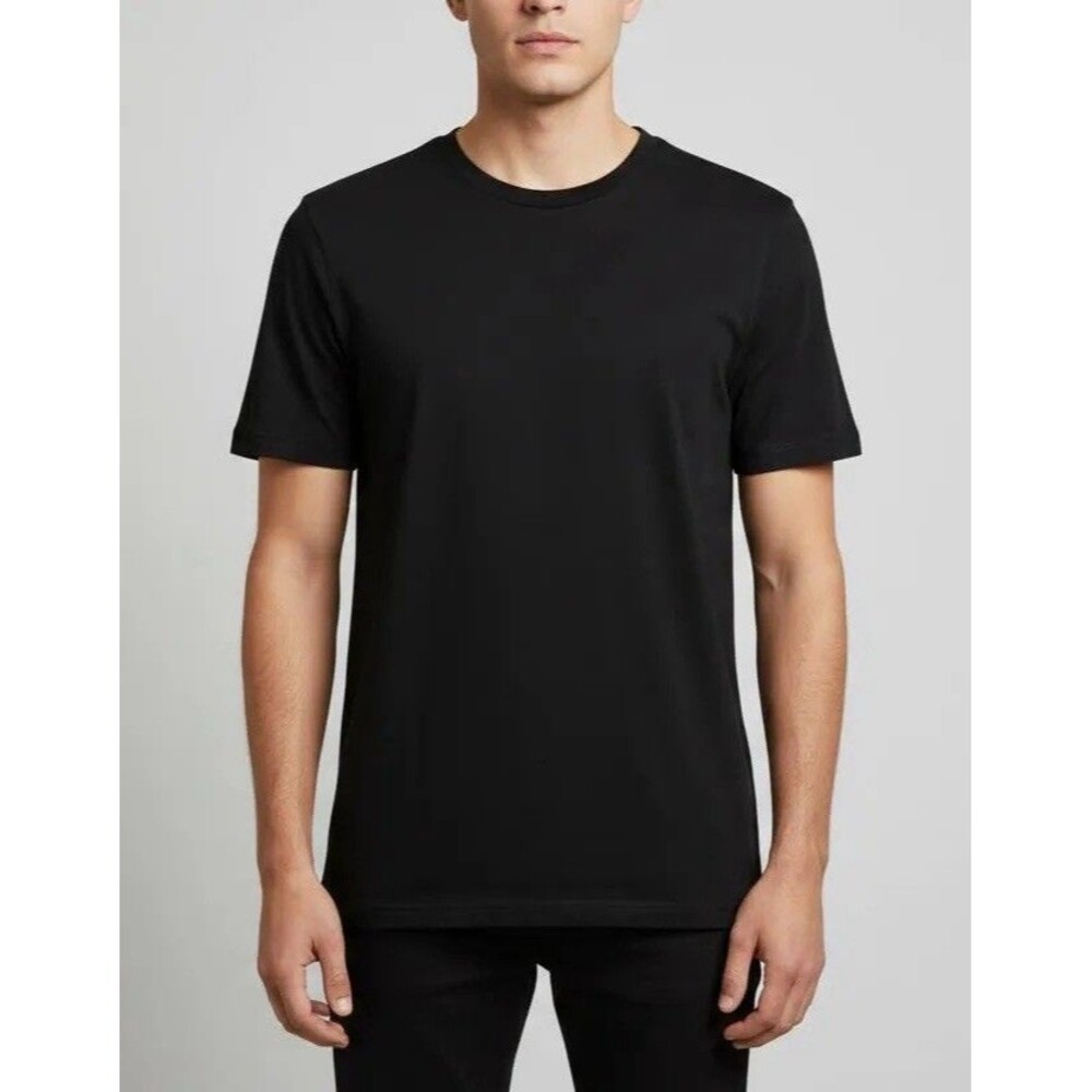 Mens Crew Neck T-Shirt PFR New York Black Casual Everyday 100% Cotton NEW XL